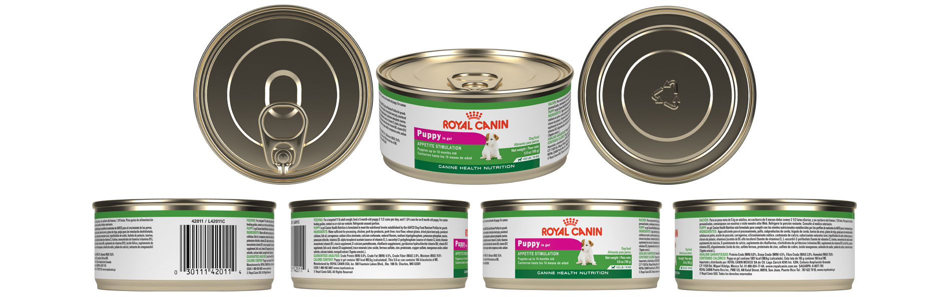 cpg rendering of cans of catfood